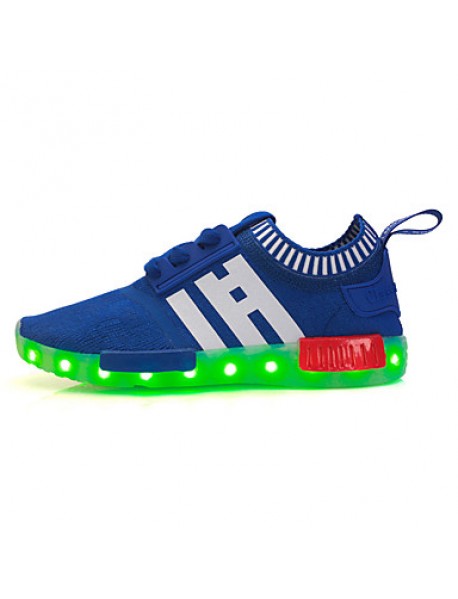 Boys' Led lighting shoprt Shoes Outdoor / Casual Tulle Fashion Sneakers Black / Red / Royal Blue / Navy  