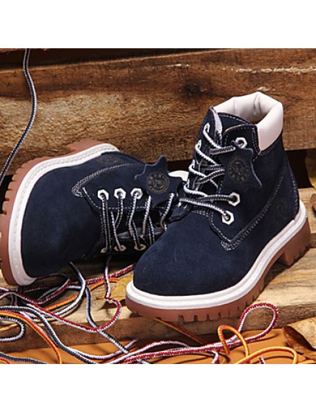 Boy's Boots Spring/Fall/Winter Combat Boots Nappa Leather Athletic / Casual Flat Heel Blue/Brown / Red Sneaker  