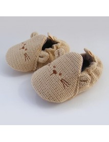 Boy's Flats Spring / Fall / Winter First Walkers / Crib Shoes Cotton / Customized Materials / Wool Athletic Flat Heel Gore Brown  