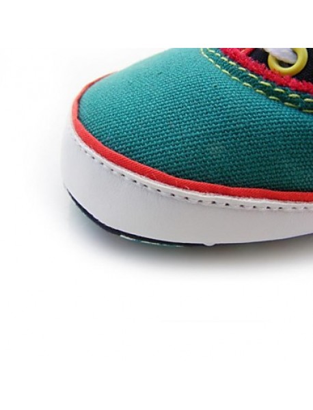 Boy's Flats Spring / Fall / Winter First Walkers / Crib Shoes Twill Outdoor Flat Heel Lace-up Green  