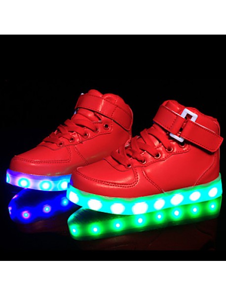 LED Shoes Boys' Shoes Athletic / Casual Synthetic Fashion Sneakers Black / Red / White  