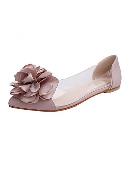 Women's Flats Spring / Fall Ballerina / Pointed Toe Leatherette Outdoor / Office & Career / Casual Flat Heel Applique