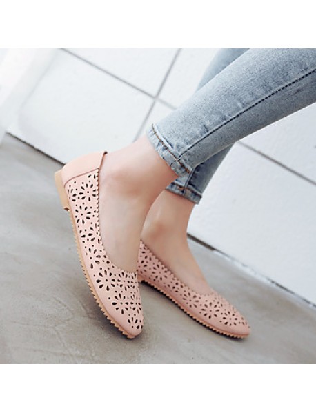 Women's Shoes Flat Heel Comfort / Round Toe Flats Dress / Casual Black / Blue / Pink / White