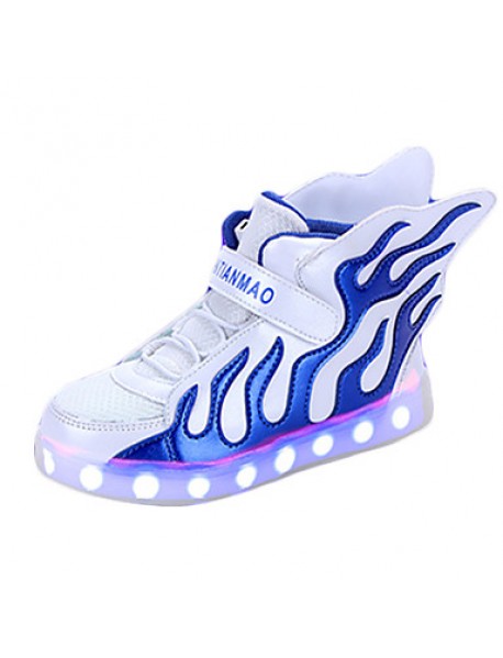 LED Boys' Shoes Casual PU / Tulle Flats / Clogs & Mules Spring / Fall Comfort /  Flats Others / Hook & Loop / Split Joint  