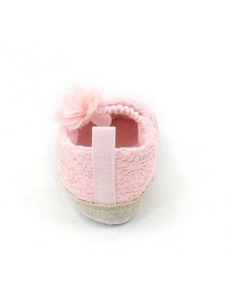 Girl's Flats Spring / Fall First Walkers Lace / Fabric / Wool Outdoor / Casual Flat Heel Flower / Slip-on Pink  