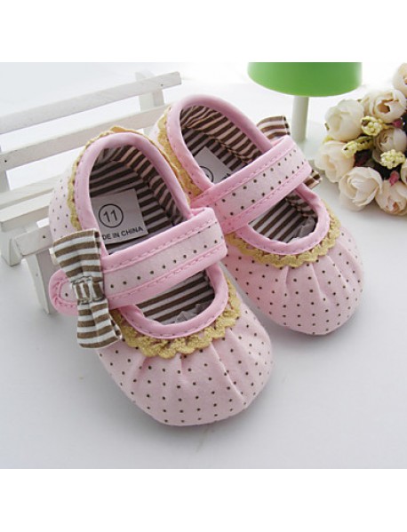 Girl's Flats Spring / Summer / Fall First Walkers / Crib Shoes Cotton Dress Flat Heel Pink  