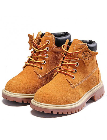 Boy's Boots Spring/Fall/Winter Combat Boots Nappa Leather Athletic / Casual Flat Heel Blue/Brown / Red Sneaker  