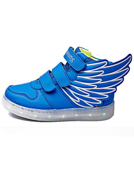 Unisex Kid Boy Girl athletic wings shoe High Student dance Boot LED Light  Sport Shoes Flashing Sneakers USB Charge  