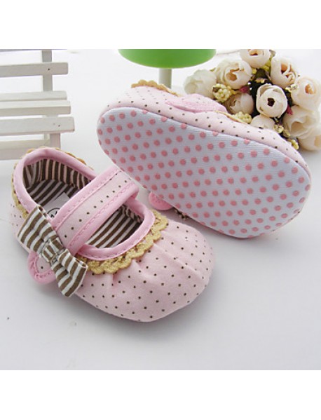 Girl's Flats Spring / Summer / Fall First Walkers / Crib Shoes Cotton Dress Flat Heel Pink  