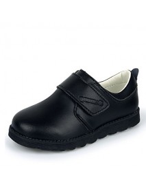 Boy's Oxfords Spring / Fall / Winter Comfort Leather Party & Evening / Casual Low Heel Hook & Loop Black Walking  