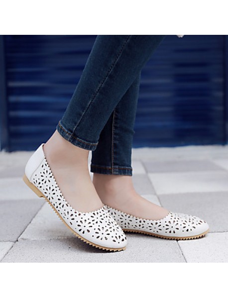 Women's Shoes Flat Heel Comfort / Round Toe Flats Dress / Casual Black / Blue / Pink / White