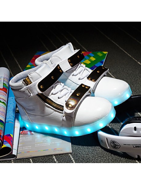 Led's Shoes Boy's Boots Spring / Fall / Winter Fashion Boots Synthetic Outdoor / Casual Flat Heel Buckle Silver / Gold  