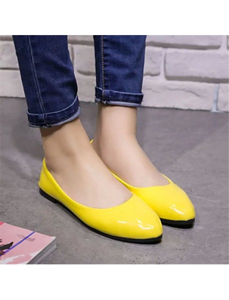 Women's Shoes Flat Heel Pointed Toe Flats Dress Black / Blue / Yellow / Pink / Purple / Red / White / Beige