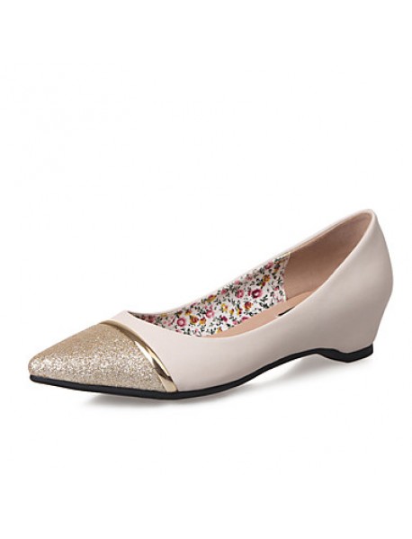 Women's Shoes GlitterLeatherette Flat Heel WedgesPointed Toe Flats Wedding Dress More Colors Available