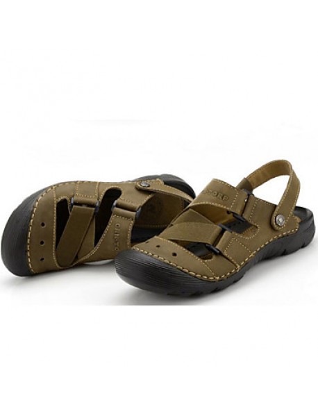 Men's Shoes Outdoor / Office & Career / Athletic / Dress / Casual Nappa Leather Sandals Khaki  