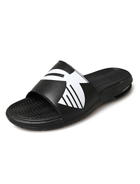 Men's Slippers Casual/Beach/Home Fashion Synthetic Leather Slip-on Shoes Slide Sandals 39-44  