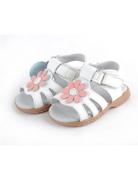 Girl's Sandals Spring / Summer / Fall Comfort Leather Dress / Casual Flat Heel Green / Pink / Purple / White  