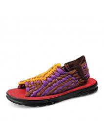 Men's Shoes  Casual Microfibre Sandals Slippers Beach Shoes Black / Purple / Gray  