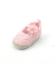 Girl's Flats Spring / Fall First Walkers Lace / Fabric / Wool Outdoor / Casual Flat Heel Flower / Slip-on Pink  