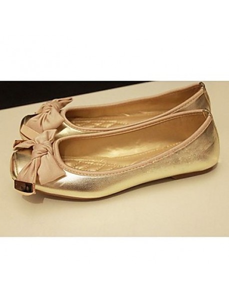 Women's Spring / Summer / Fall Moccasin / Square Toe Patent Leather Office & Career / Dress / Casual Flat Heel Black / Gray / Gold