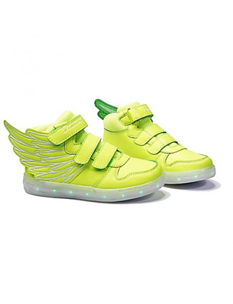 Unisex Kid Boy Girl athletic wings shoe High Student dance Boot LED Light  Sport Shoes Flashing Sneakers USB Charge  