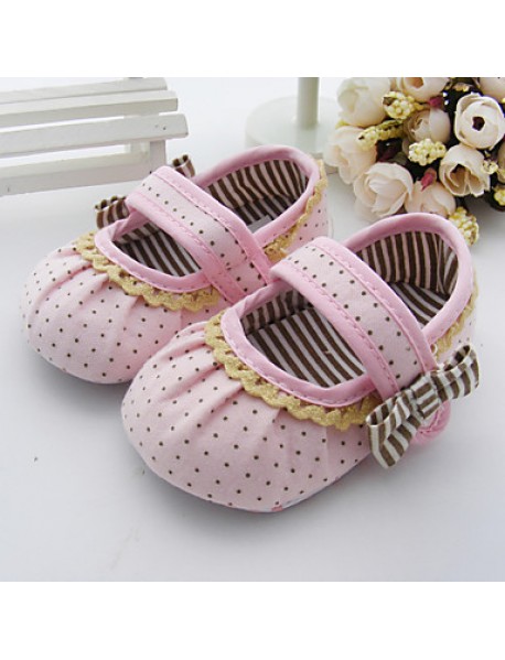 Girl's Flats Spring / Summer / Fall First Walkers / Crib Shoes Cotton Dress Flat Heel Pink  