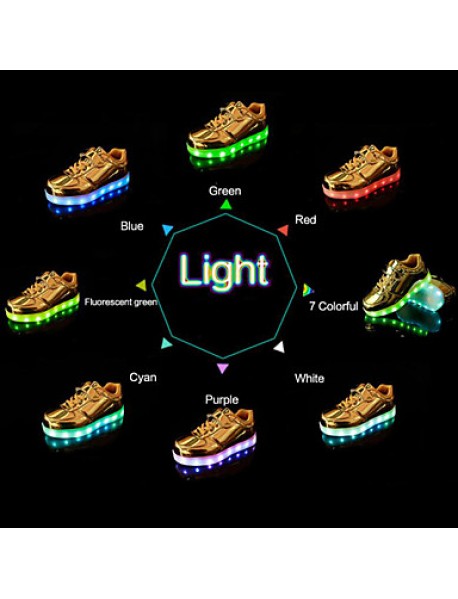 Unisex Kid Boy Girl athletic shoe  Student dance Boot LED Light Athletic Shoe Sport Shoes Flashing Sneakers USB Charge  