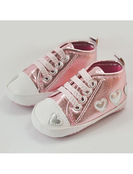 Boy's Flats Spring / Fall / Winter First Walkers / Crib Shoes Synthetic Casual Flat Heel Applique Pink / Silver  