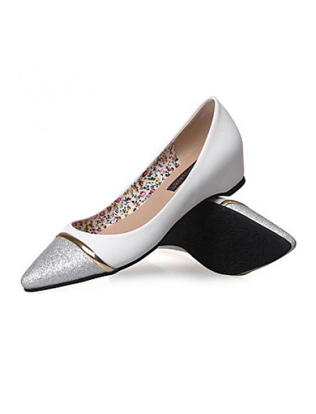 Women's Shoes GlitterLeatherette Flat Heel WedgesPointed Toe Flats Wedding Dress More Colors Available