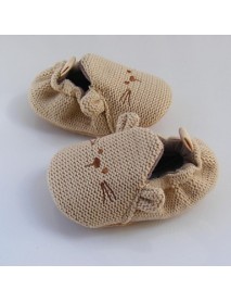 Boy's Flats Spring / Fall / Winter First Walkers / Crib Shoes Cotton / Customized Materials / Wool Athletic Flat Heel Gore Brown  