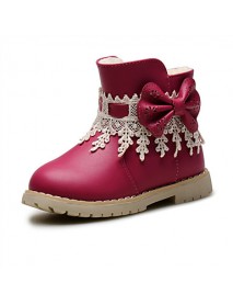 Baby Shoes Wedding / Outdoor / Dress / Casual Leatherette Boots / Fashion Sneakers Blue / Pink / Red  