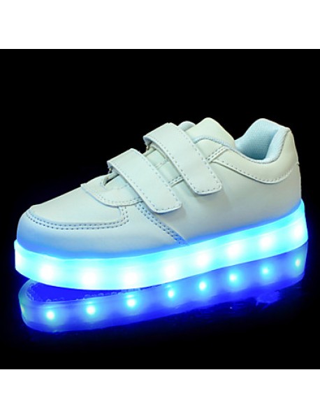 Unisex Kid Boy Girl Upgraded Patent Leather LED Light   Sport Shoes Flashing Sneakers USB Charge  