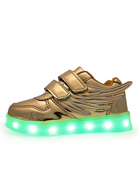 Boys' Shoes Wedding / Outdoor / Casual Patent Leather Fashion Sneakers Pink / Silver / Gold LED shoes  