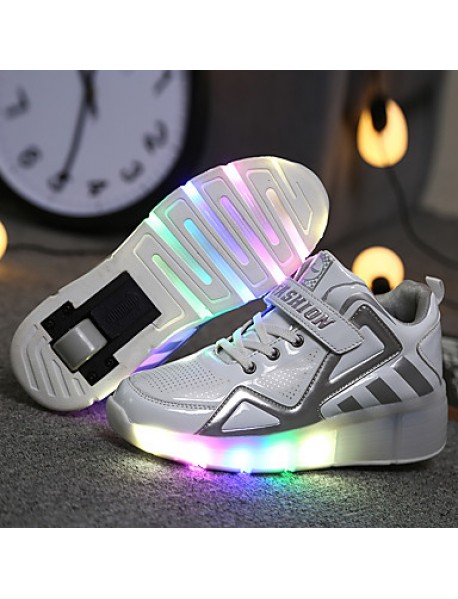 Boy's and Girl LED Walking shoes Spring / Summer / Fall / Winter Novelty PU Casual Flat Heel Hook & Loop  