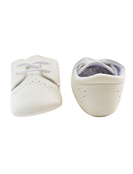 Boy's Flats Spring / Fall / Winter First Walkers / Crib Shoes Leatherette Casual Flat Heel Lace-up Brown / White  