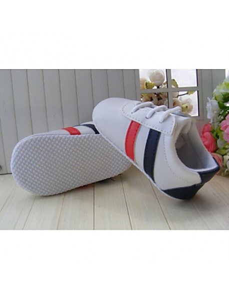 Boy's Flats Spring / Fall First Walkers / Crib Shoes Synthetic Casual Flat Heel Split Joint White  