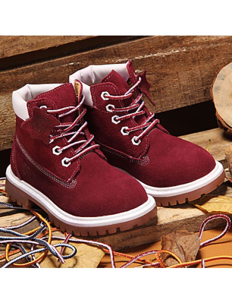 Boy's Boots Spring/Fall/Winter Combat Boots Nappa Leather Athletic / Casual Flat Heel Blue/Brown / Red Sneaker  