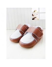 Boy's Flats Spring / Fall / Winter First Walkers / Crib Shoes Leatherette Party & Evening Flat Heel Magic Tape Brown  