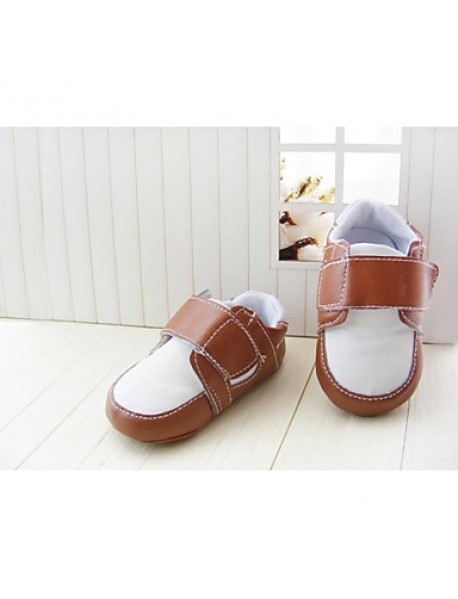 Boy's Flats Spring / Fall / Winter First Walkers / Crib Shoes Leatherette Party & Evening Flat Heel Magic Tape Brown  