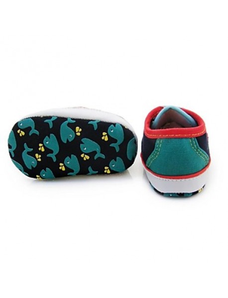 Boy's Flats Spring / Fall / Winter First Walkers / Crib Shoes Twill Outdoor Flat Heel Lace-up Green  