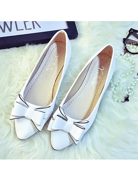 Women's Flat Heel Pointed Toe Fashion Pumps Bowknot Shoes