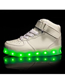 LED Shoes Boys' Shoes Athletic / Casual Synthetic Fashion Sneakers Black / Red / White  