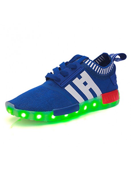 Boys' Led lighting shoprt Shoes Outdoor / Casual Tulle Fashion Sneakers Black / Red / Royal Blue / Navy  