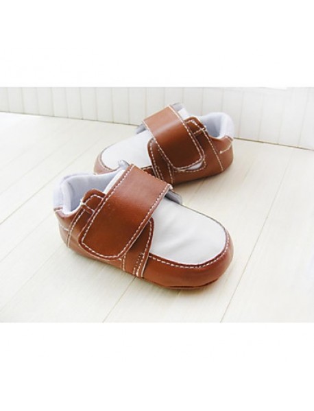 Boy's Flats Spring / Fall / Winter First Walkers / Crib Shoes Leatherette Party & Evening Flat Heel Magic Tape Brown  