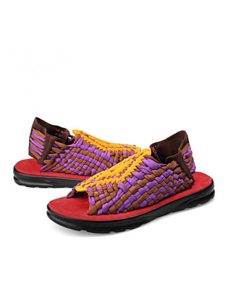 Men's Shoes  Casual Microfibre Sandals Slippers Beach Shoes Black / Purple / Gray  