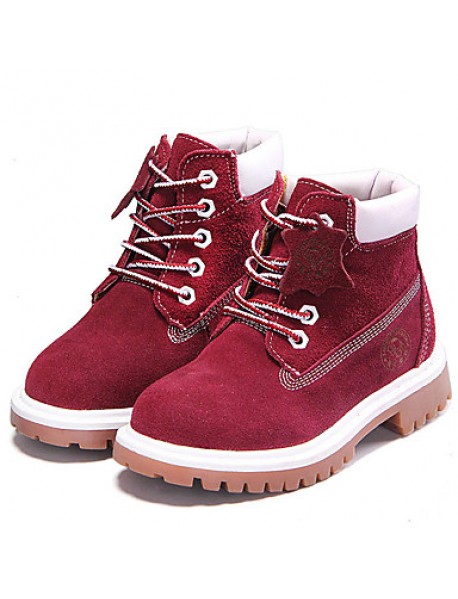 Boy's Boots Spring/Fall/Winter Combat Boots Nappa Leather Athletic / Casual Flat Heel Blue/Brown / Red Sneaker  