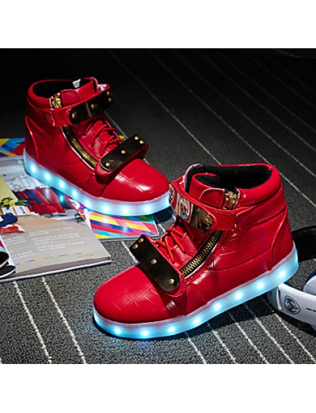 Led's Shoes Boy's Boots Spring / Fall / Winter Fashion Boots Synthetic Outdoor / Casual Flat Heel Buckle Silver / Gold  