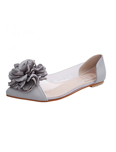 Women's Flats Spring / Fall Ballerina / Pointed Toe Leatherette Outdoor / Office & Career / Casual Flat Heel Applique