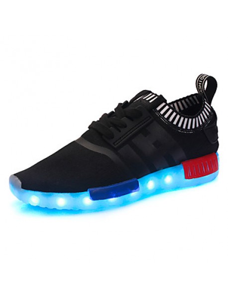 Boys' Led lighting shoprt Shoes Outdoor / Casual Tulle Fashion Sneakers Black / Red / Royal Blue / Navy  