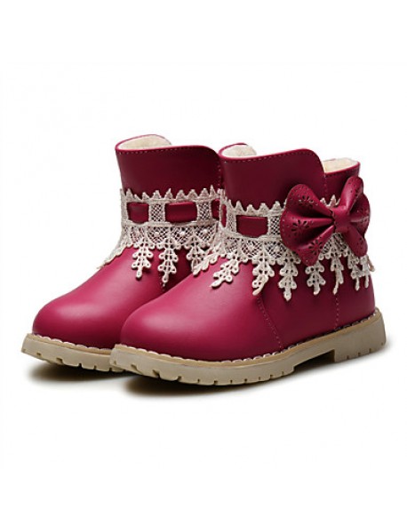 Baby Shoes Wedding / Outdoor / Dress / Casual Leatherette Boots / Fashion Sneakers Blue / Pink / Red  